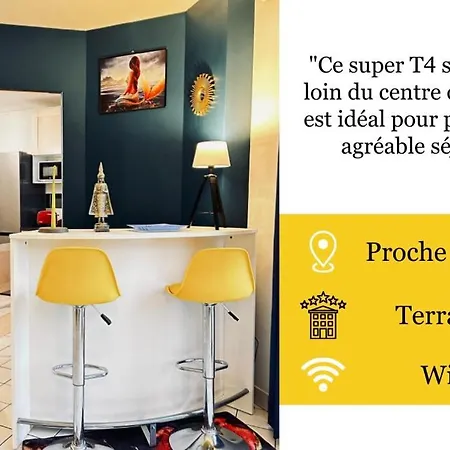 Belfort Grand T4 Avec Parking Et Terrasse 랭스